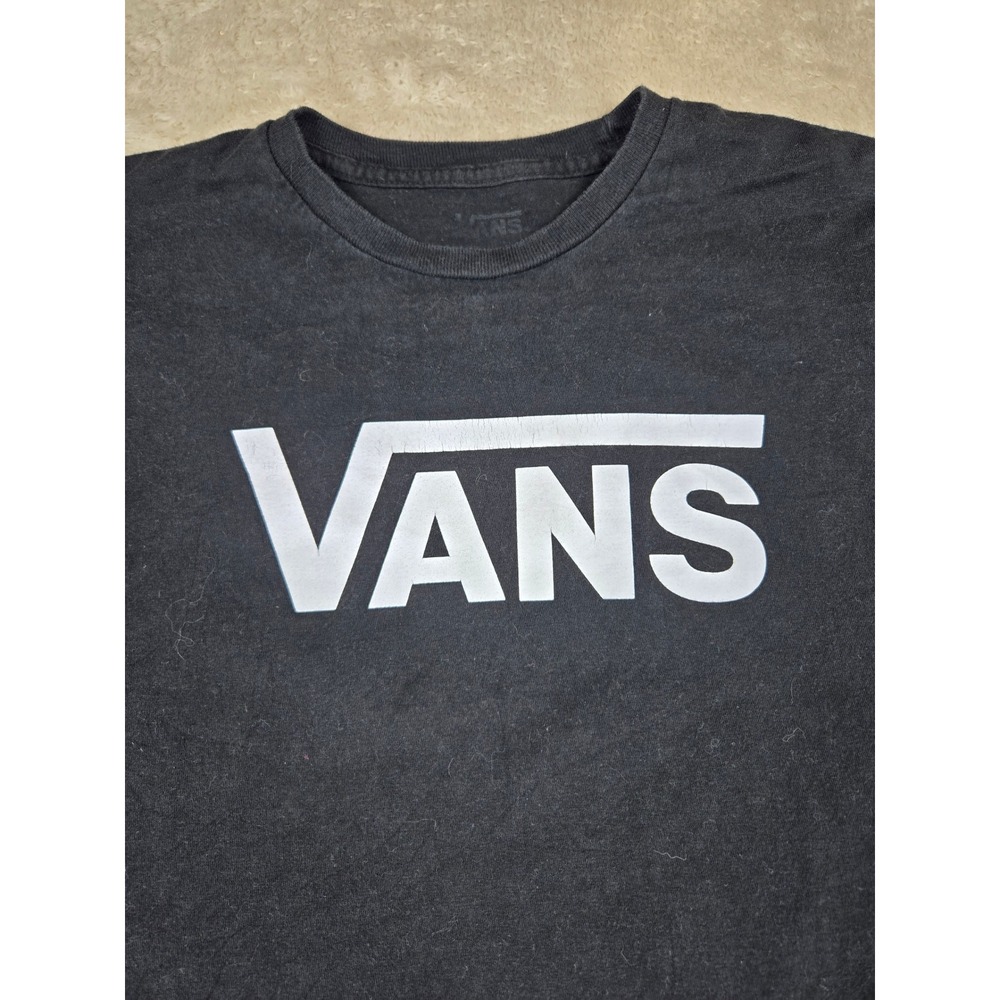 Vans Mens Graphic Logo T-Shirt Black Short Sleeve Crewneck Small - Picture 5 of 10